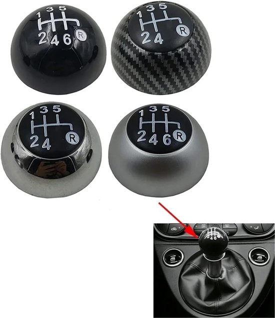 Schakelpookknop - Pookknop Afdekking - Auto Rijden - Verzwaarde Ergonomische Grip - 5-speed - Zwart — afbeelding 2