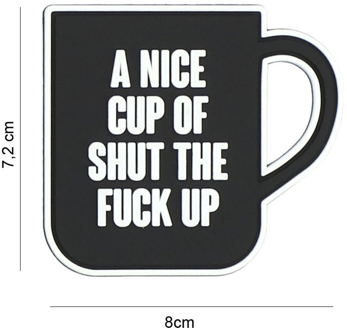 Embleem 3D PVC A nice cup zwart
