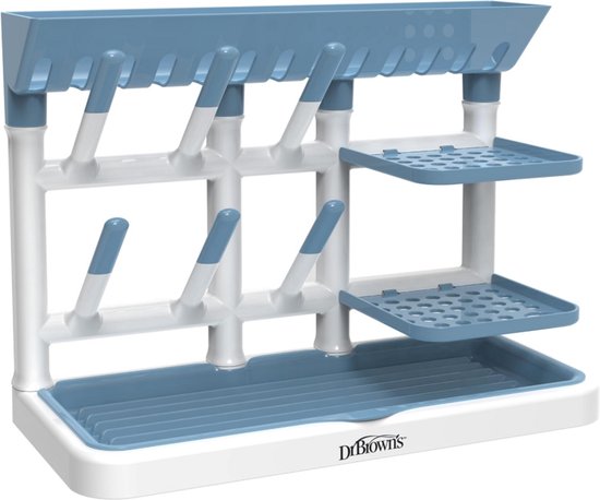 Dr. Brown's Baby Bottle Drying Tower - Verticale Flessendroogrek voor Babyflessen & Accessoires - Ruimtebesparend Aanrecht Droogrek - Blauw/Wit van Dr. Brown's — afbeelding 5