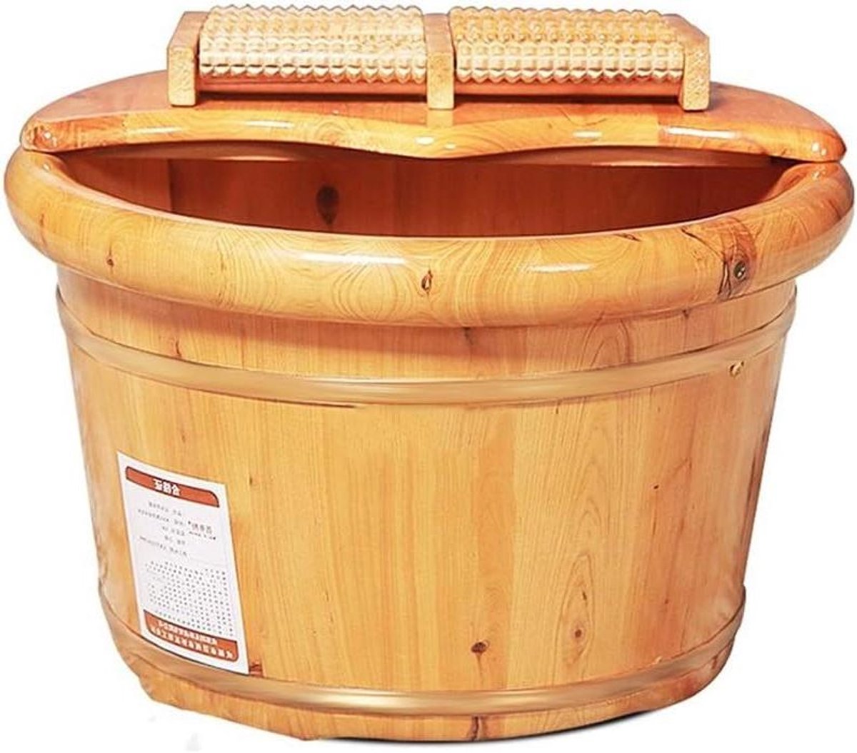 Houten Voetenbad - Pedicure Kom - Voetverzorging Thuis - Naadloos Ontwerp - 41x26x31cm - Natuurlijk Hout