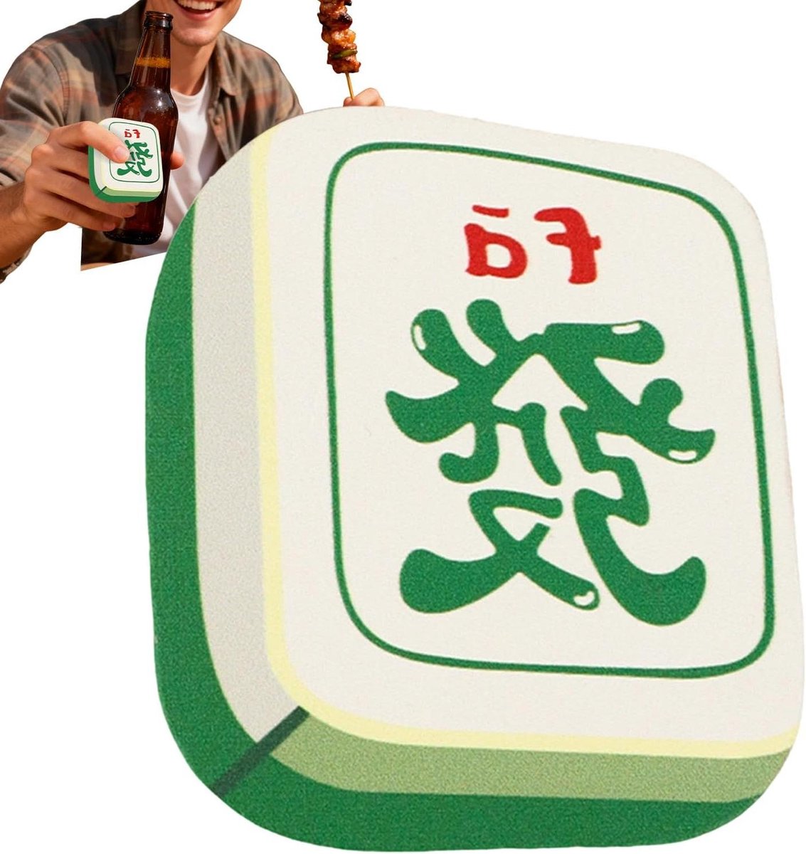 Bierflesopener - Keukenhulp - Dranken Openen - Magnetische Bevestiging - 7 x 6 cm - Houtkleur