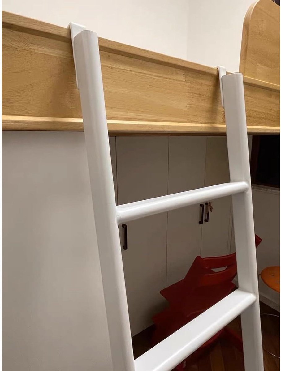 Hoge Ladder - Stapelbed Ladder - Veilig Klimmen - Verstelbare Haken - Tot 63 Inch - Zwart