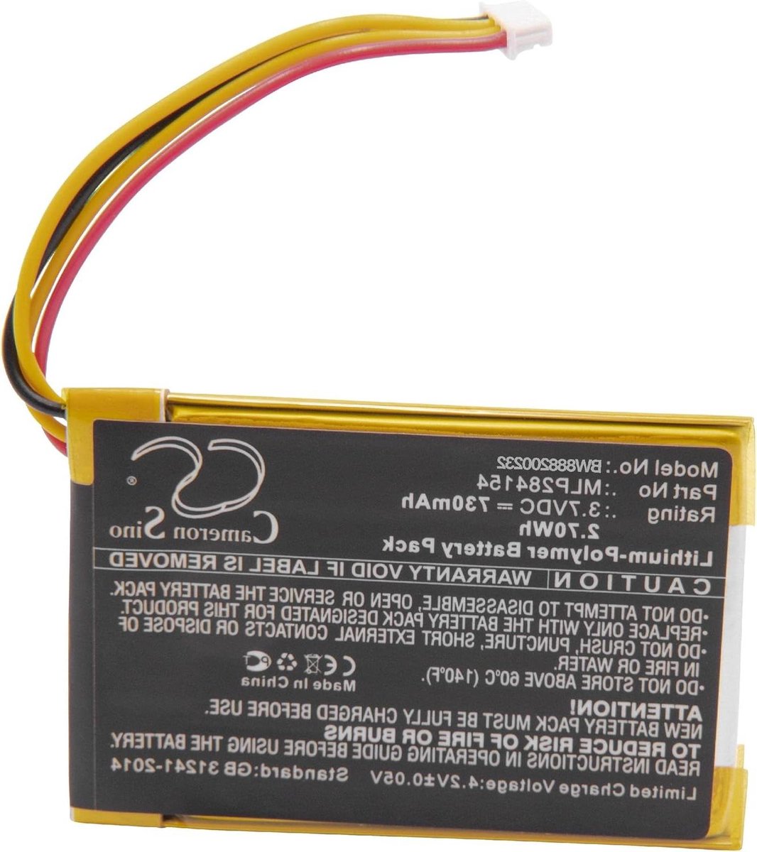 Vervangende Batterij - Draagbare Speaker - Muziek Luisteren - Hoge Capaciteit - 730 mAh - Zwart