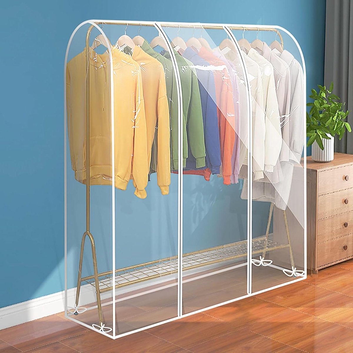 Kledinghoes - Kast hoes - Kleding beschermen - Waterdicht PEVA materiaal - Tot 200cm breed - Transparant