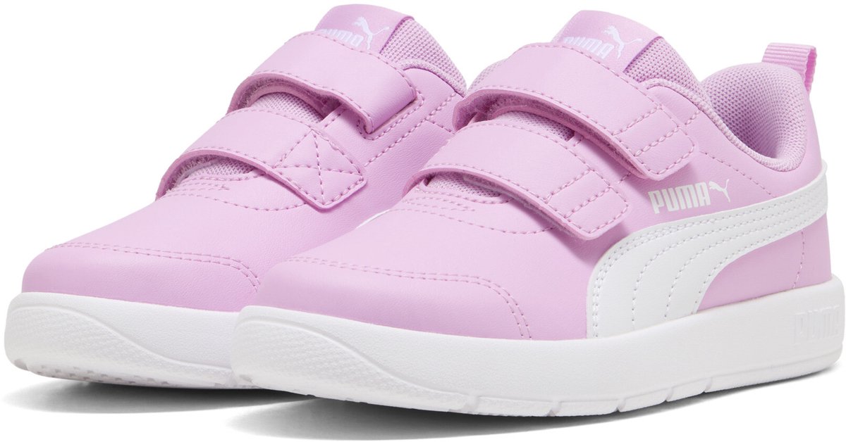PUMA Courtflex V3 V PS Unisex Sneakers Mauve Glow-PUMA Wit
