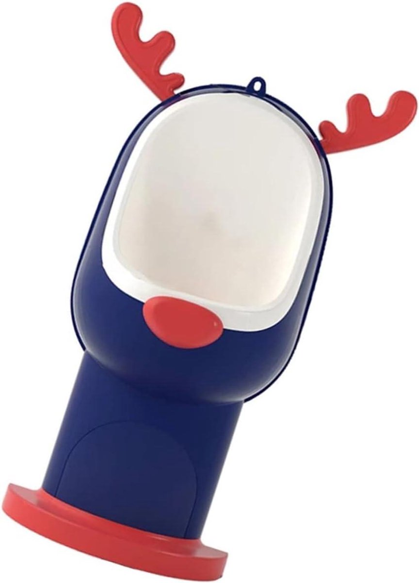 Jongens Urinoir - Zindelijkheidstrainer Potje - Zindelijkheidstraining Jongens - Cartoon Elanden Ontwerp - Verstelbare Hoogtes - Blauw