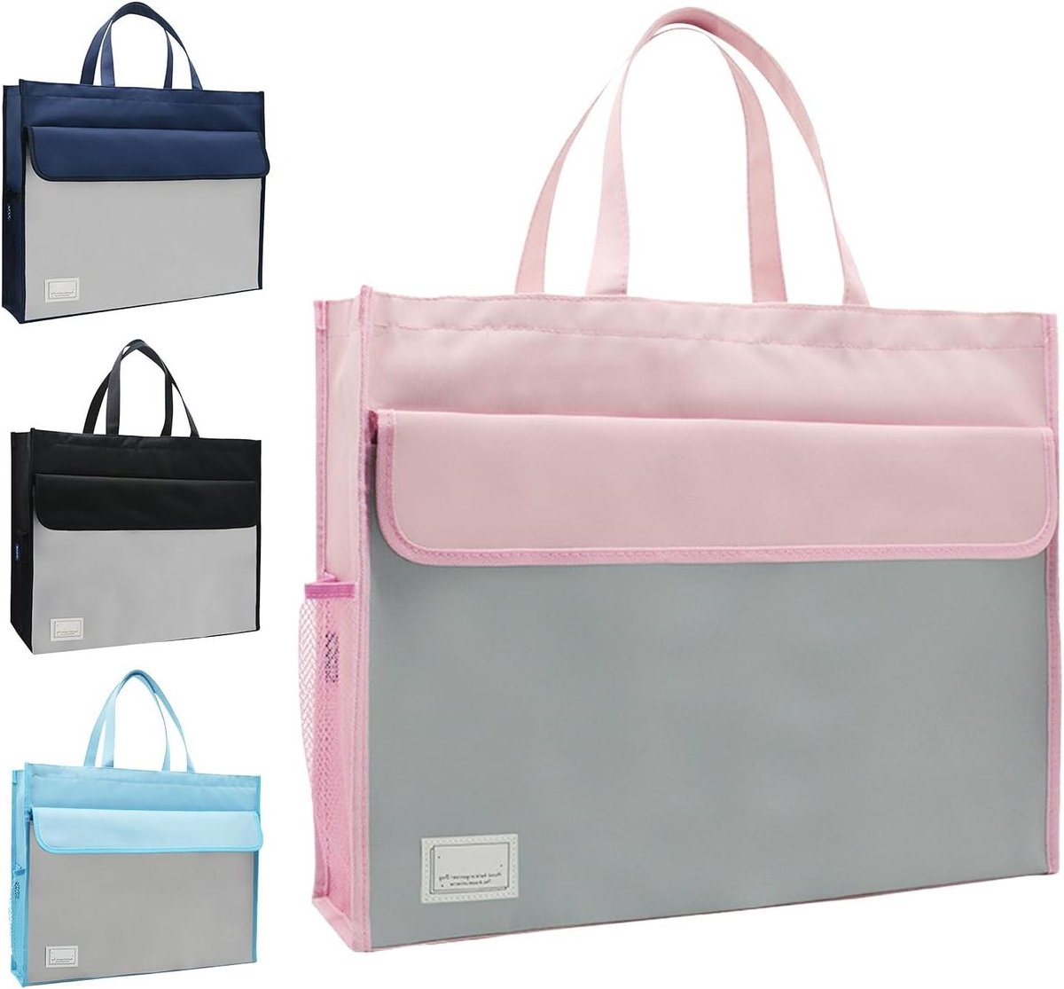 Documententas - Opbergtas - Documenten Organiseren - Waterdicht Oxford Doek - A3 Formaat - Blauw