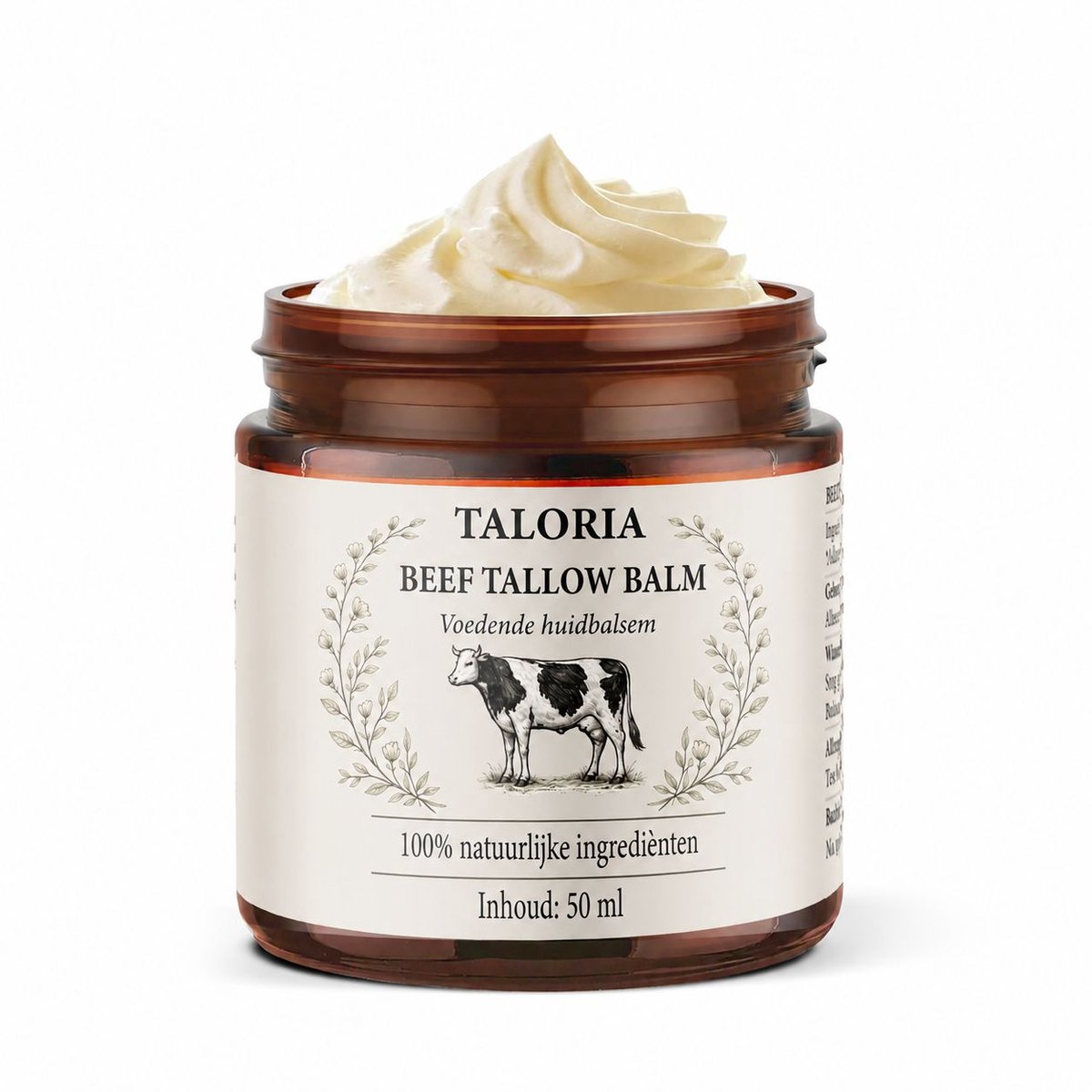 Taloria® Whipped Beef Tallow Huidbalsem - 100% Natuurlijk & Grasgevoerd - 50ml