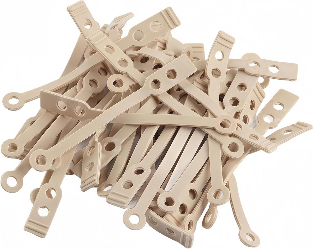 Krultang Rubbers - Perm Staven - Haar Styling - Hittebestendig Herbruikbaar - 50 Stuks - Kaki