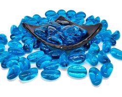 Decoratieve Stenen - Aquarium Grind - Ambachtelijk Gebruik - Vervaagt Niet - 500 Gram - Blauw