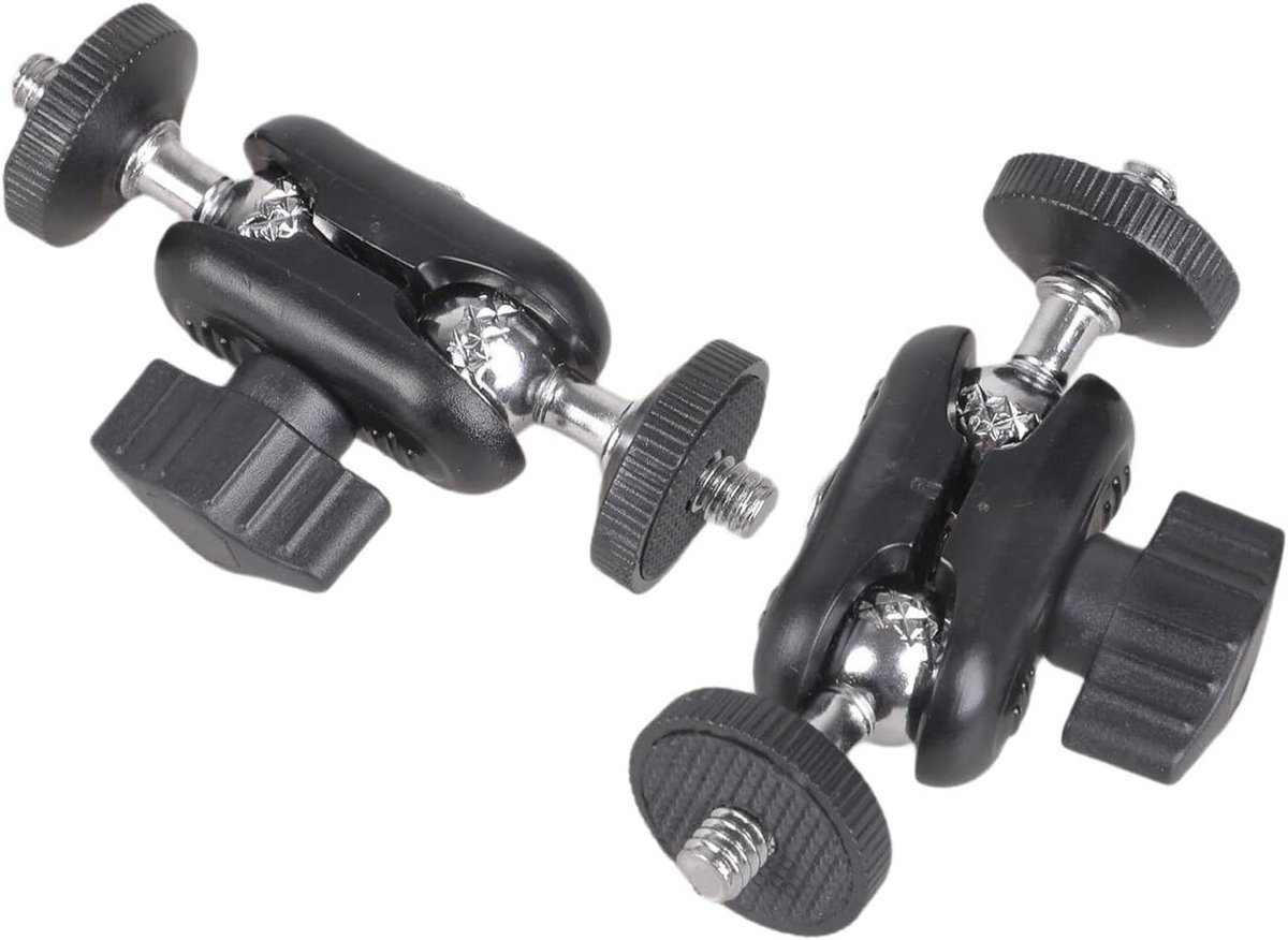 Dubbele Bal Arm - Magische Arm - Camera Positionering - 360 Graden Rotatie - 2 Stuks - Zwart Zilver