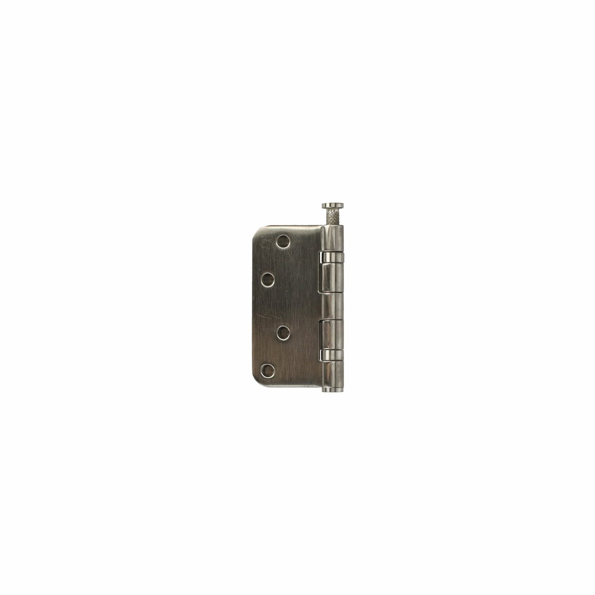 Kogellagerscharnier roestvaststaal 89x89x2,5mm met afgeronde hoeken