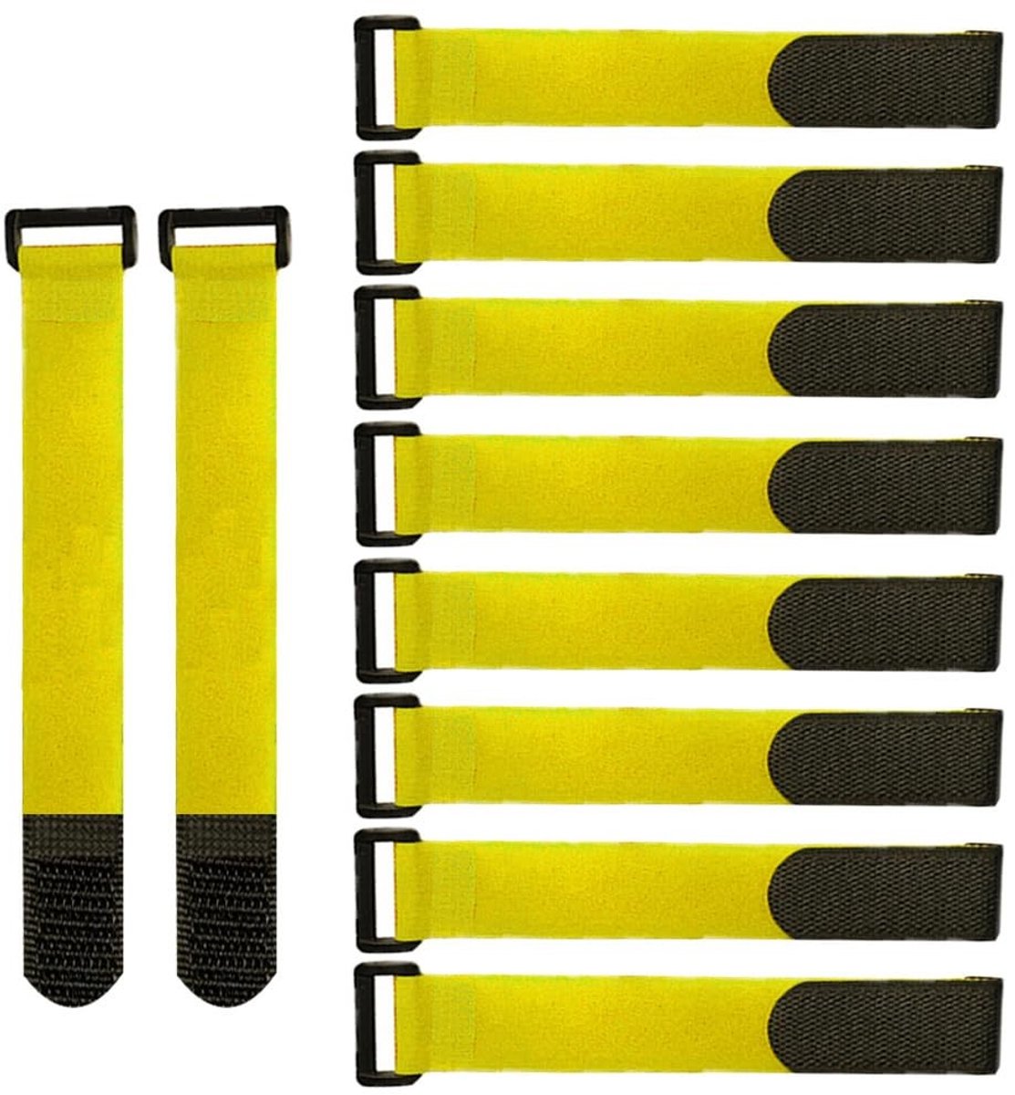 Dailygoody - Nylon Kabelbinders - Herbruikbare Kabelriemen - Multifunctionele Cinchriemen - Geel - Verstelbare Kabelbinders - Ideaal voor Organisatie ...