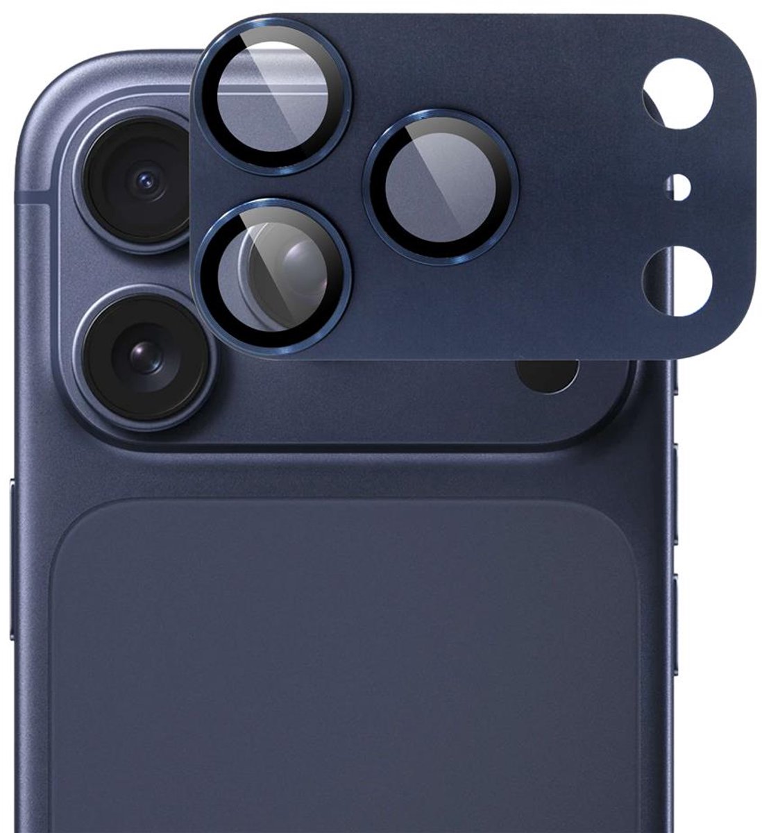 ScreenArmor Lens Shield iPhone 17 Pro Camera Protector – Blauw – Premium Aluminium Lensbescherming