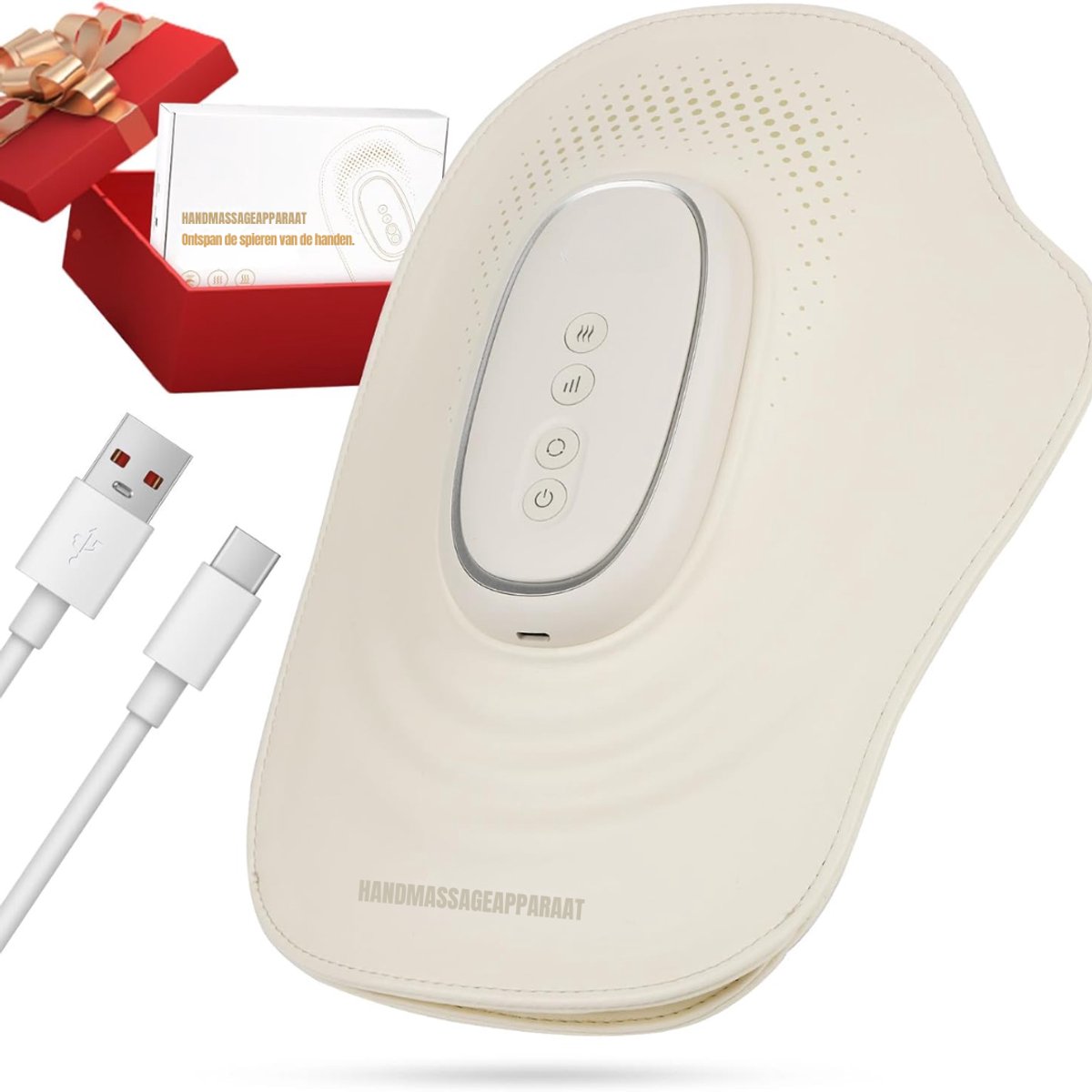 RWB® Handmassage Apparaat - Handmasseer Apparaat - Handmassage - Wit - 14cm x 6cm x 23cm