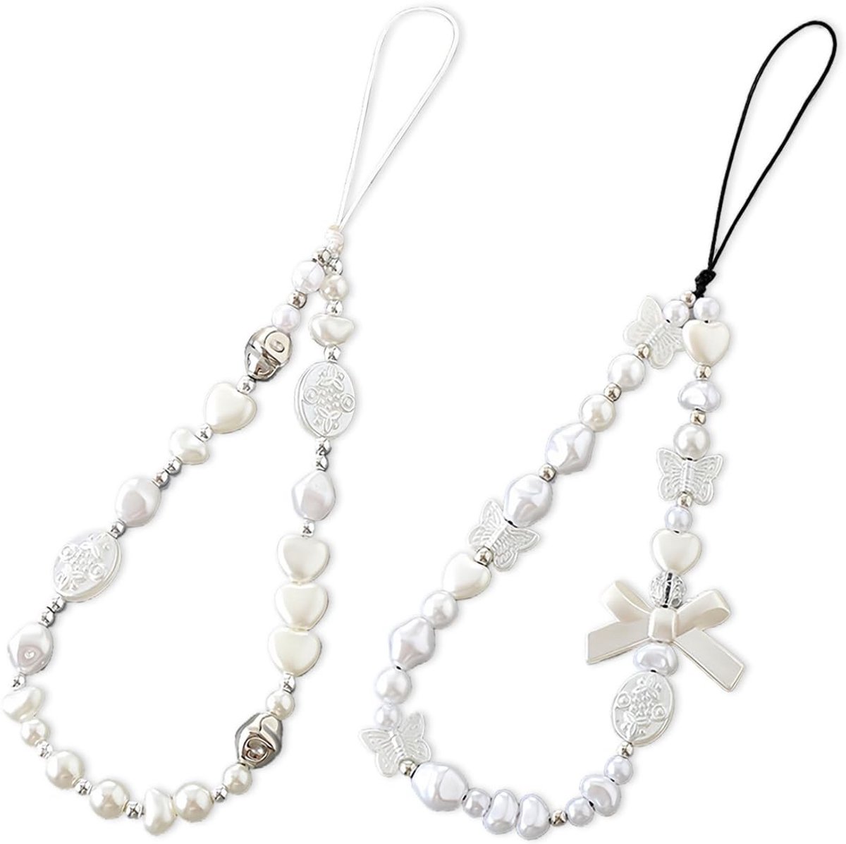 Nicola 2x Handloops voor Telefoon - Multicolour Telefoonaccessoires voor Sleutels en Tassen