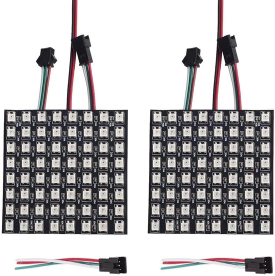 WS2812 RGB 8x8 LED Paneel - Flexibele LED Matrix met 64 Individueel ...