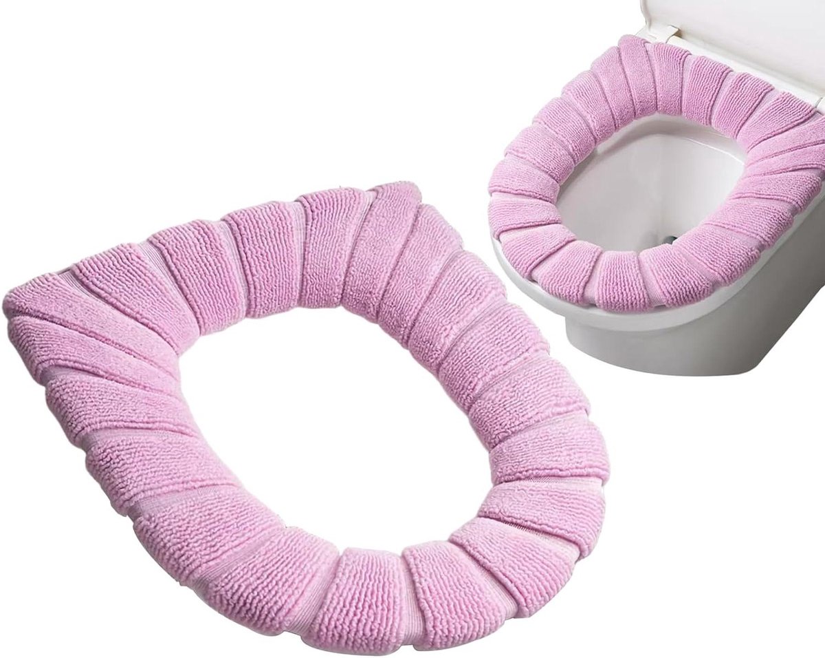 Toiletzitting Hoezen - Zachte Pads - Badkamer Comfort - Wasbaar & Herbruikbaar - 5 Stuks - Roze