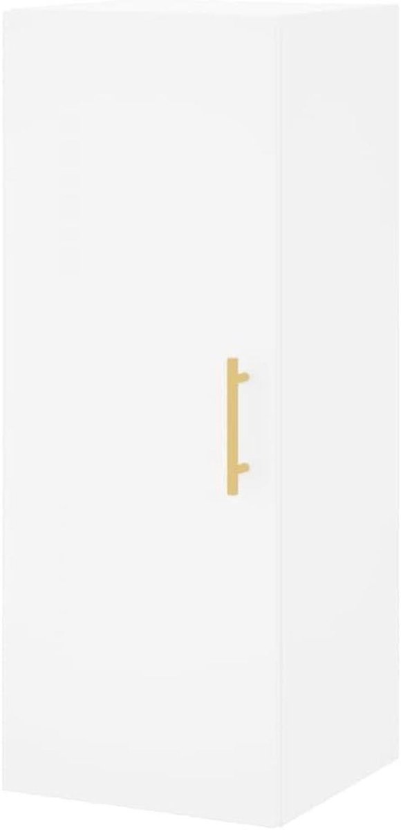 Hangkast - Opbergkast Keuken - Spullen Opbergen - Wandmontage - 345x34x90 cm - Wit