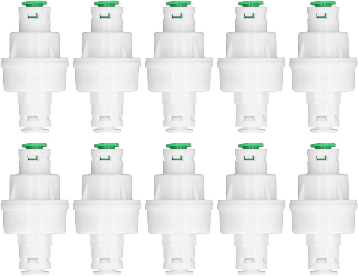 Waterzuiveraar Klep - Drukregelaar - Waterdruk Beheersen - Lekvrij Ontwerp - 10 Stuks - Wit