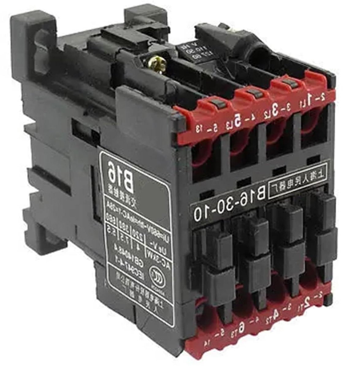 Magnetische Schakelaar - Stroomonderbreker - Elektrische Beveiliging - 3-polig 3NO - 35mm Montagerail - Grijs