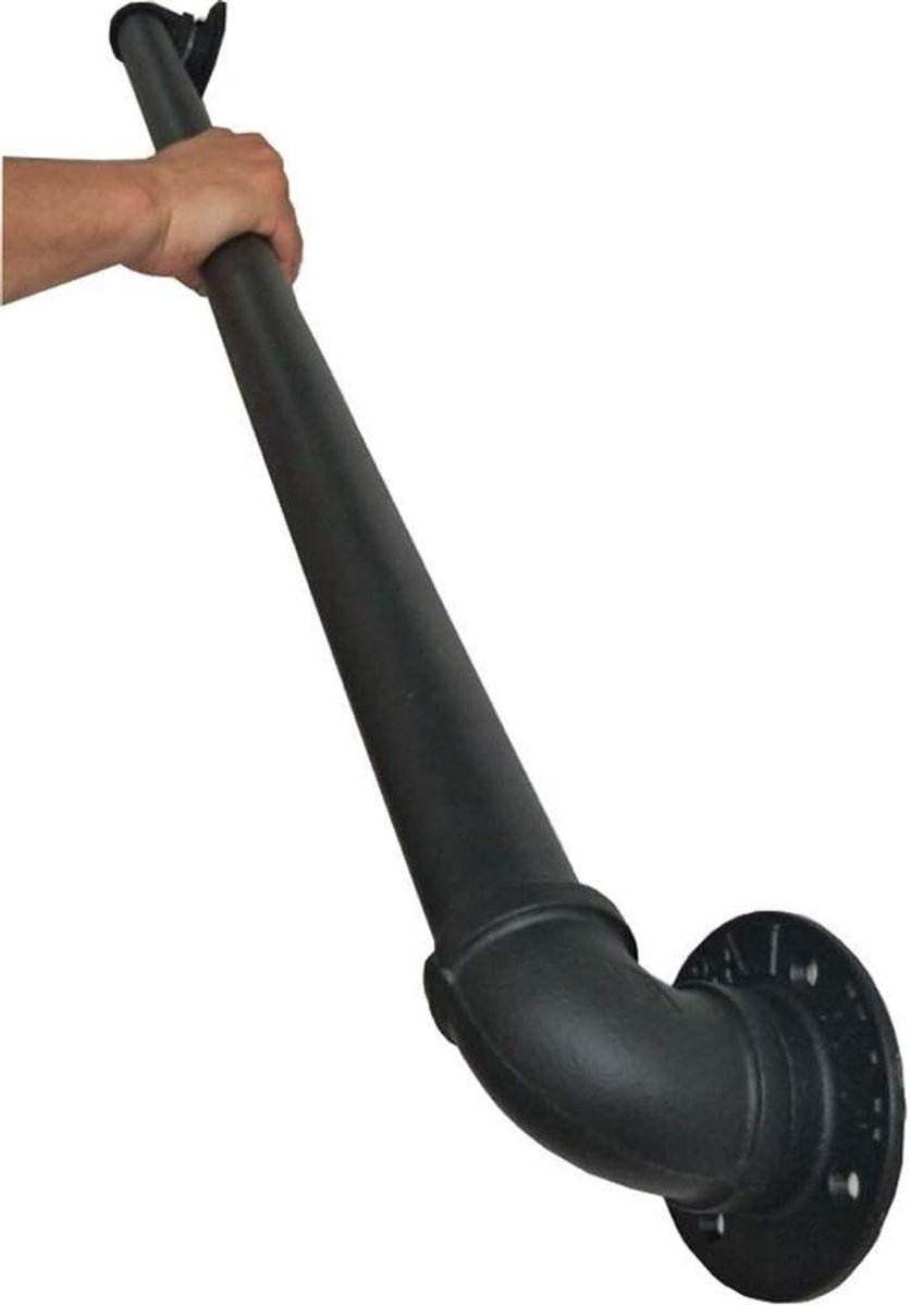 Trapleuning kit - Veiligheidsrail binnen - Veilig traplopen - Roestwerende coating - 7 cm muurafstand - Zwart