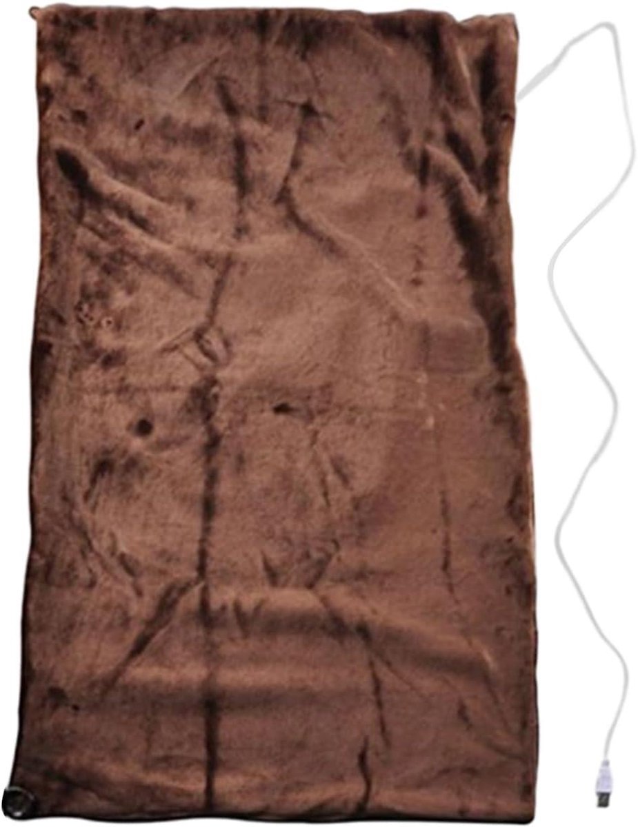 Elektrisch Dekentje - Verwarmde Plaid - Warm Blijven - Draagbaar USB - 100x65cm - Grijs