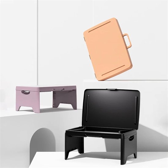 Opklapbare bedtafel - Inklapbaar bureau - Comfortabel werken - Ergonomisch ontwerp - 100x100x10 mm - Oranje — afbeelding 2