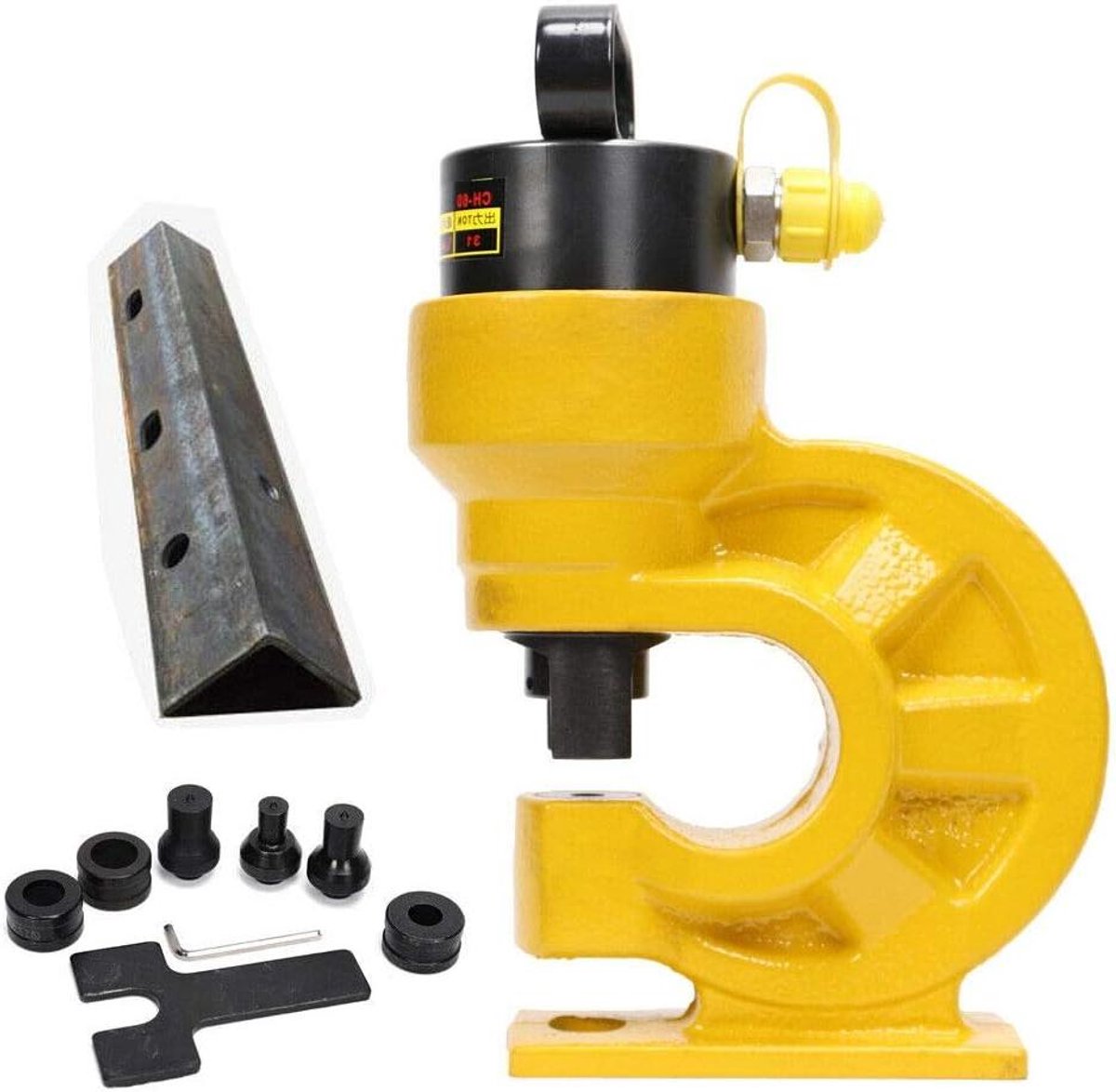 Hydraulische Perforator - Plaatstaal Stans - Metaal Bewerken - 31 Ton Slagkracht - 4 Maten Gaten - Roestvrij Staal