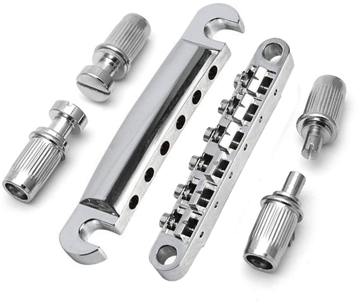 Tune-o-Matic Gitaarbrug en Tailpiece Set voor Epiphone Les Paul - Zilver