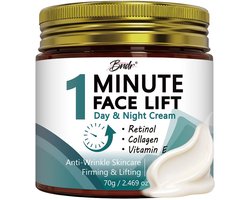 Gezichtscrème 70g met Collageen & Hyaluronzuur – Hydraterende Dag & Nacht Crème – Met Vitamine E – Voor Alle Huidtypes