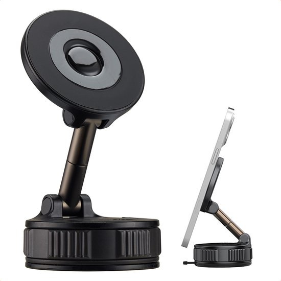 imoshion Telefoonhouder Auto Magnetisch - Geschikt voor MagSafe - Krachtige Zuignap voor Dashboard / Raam - 360° draaibaar - GSM houder