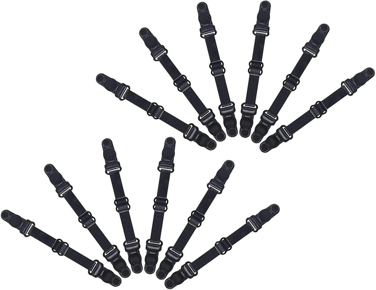 Masker Extenders - Oorcomfort Bandjes - Comfortabel Dragen - Verstelbare Pasvorm - 12 Stuks - Zwart