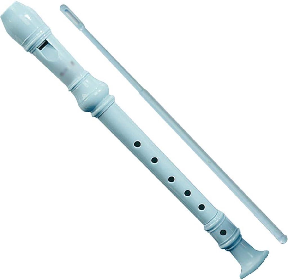 Blokfluit Beginner - Duitse Recorder - Muziek Leren - ABS Hars Materiaal - 32.5 cm - Blauw