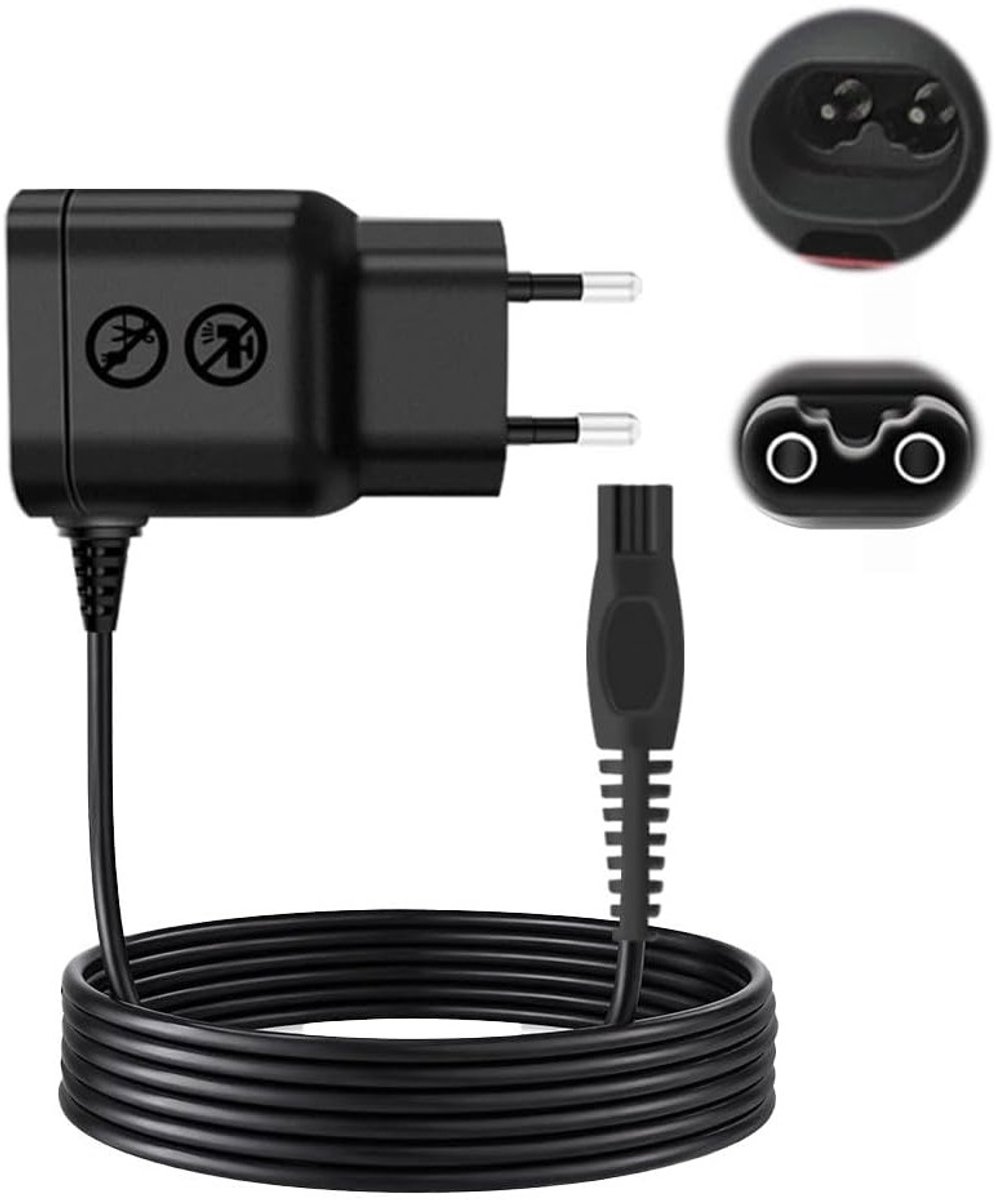 Oplader voor elektrisch scheerapparaat, 8 V oplaadkabel voor Philips OneBlade en HQ-serie, vervangende voeding en stroomkabel voor scheerapparaten