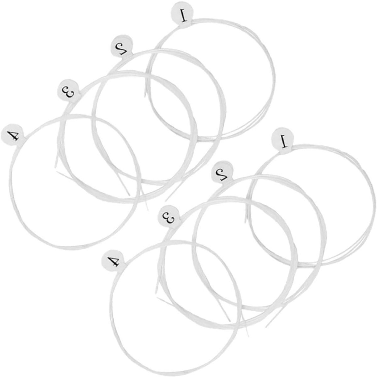 Ukulele Snaren Set - Nylon Vervanging - Muziek Maken - Helder Geluid - 10 Stuks - Wit