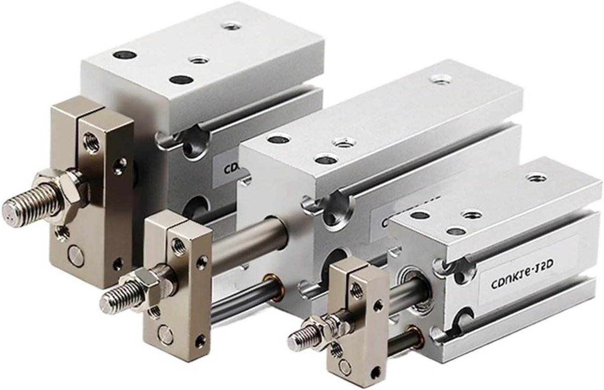 Mini Aluminium Cilinder - Luchtcilinder Dubbelwerkend - Industriële Automatisering - Ingebouwde Magneet - Diverse Maten - Aluminium