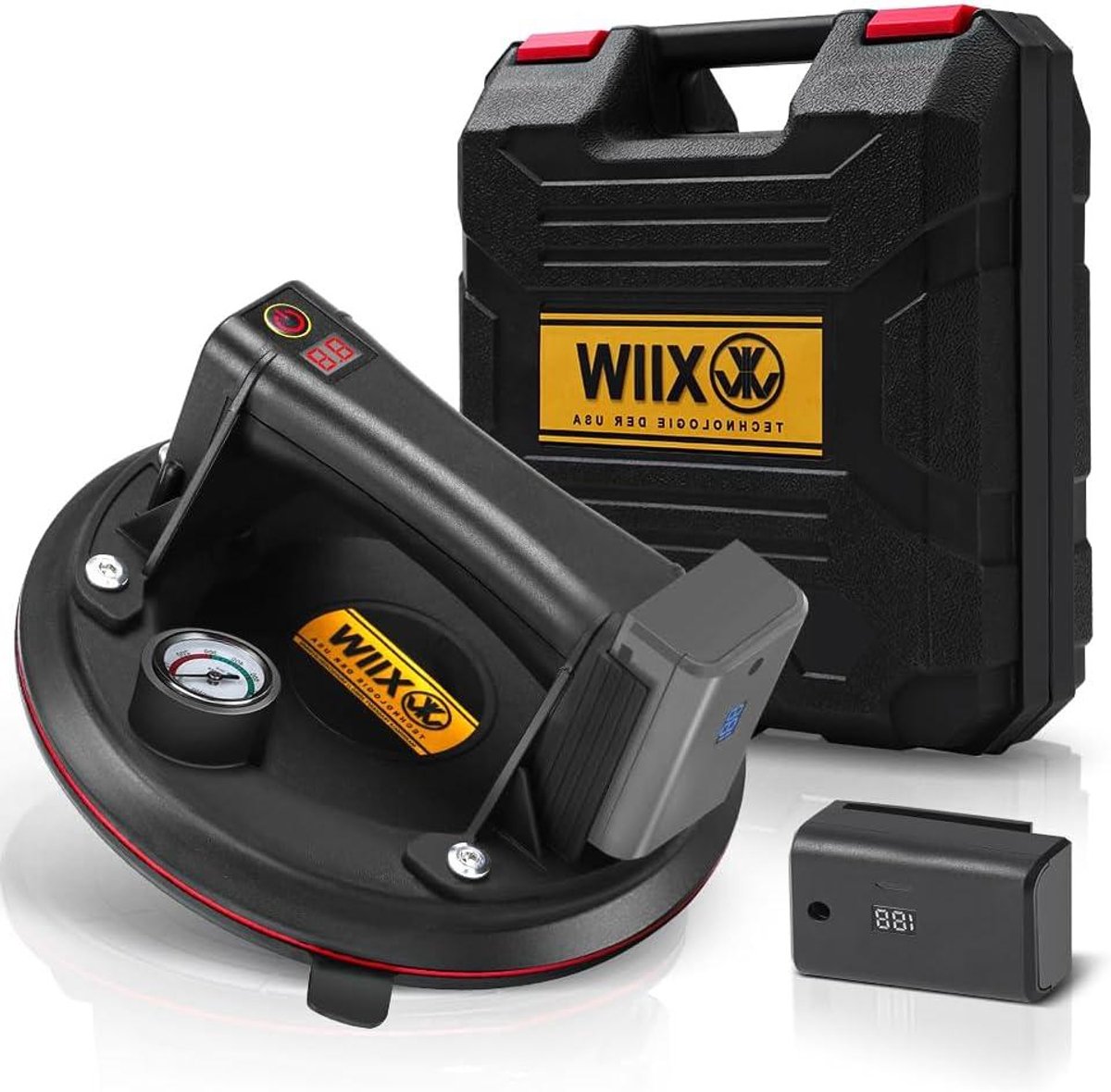 Elektrische zuignap - Vacuüm lifter - Materiaal verplaatsen - Automatische drukregeling - Max 300 kg - Zwart