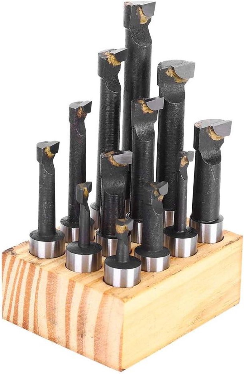 Stalen Kotterfrees - Draaigereedschap Set - Precisie Bewerking - 12 Verschillende Lengtes - 5/8 Inch Diameter - Metaal