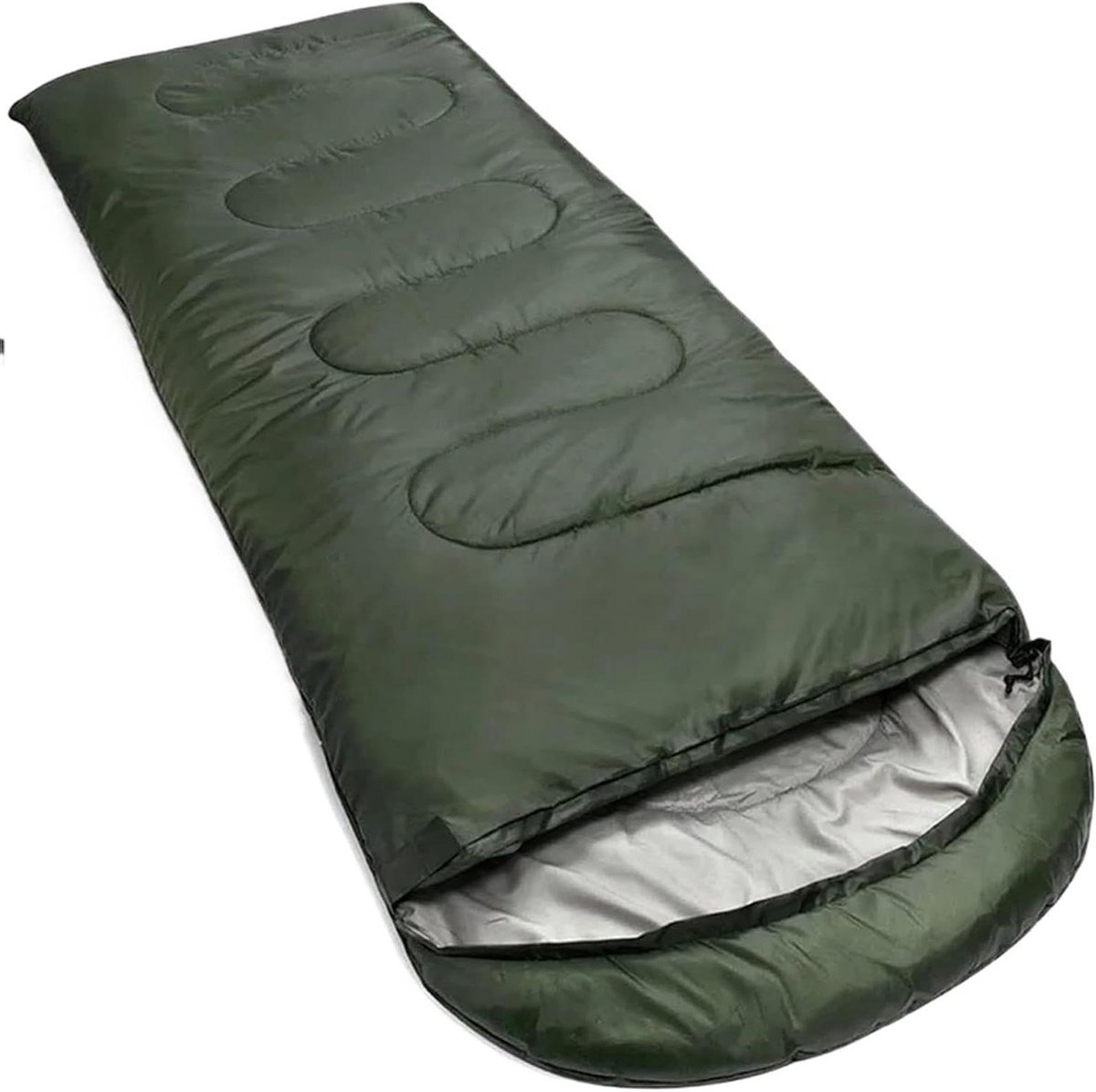 Camping Slaapzak - Dikke Slaapzak - Buiten Kamperen - Extra Ruim Ontwerp - 210 cm - Groen