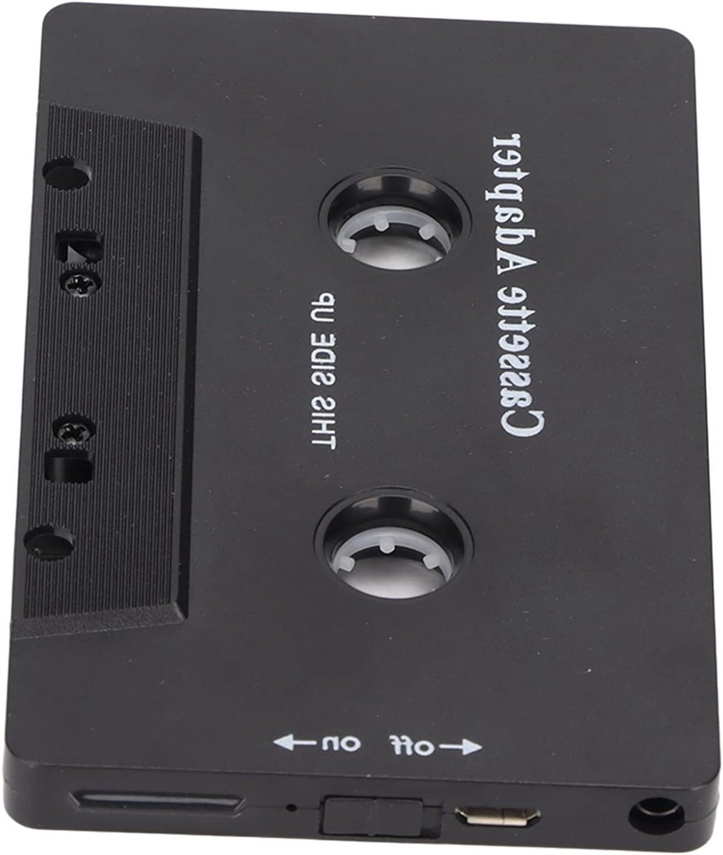 Audio Cassette Adapter - Stereo Transmissie - Muziek Streamen - Universele Compatibiliteit - 10 x 6.4 x 1 cm - Zwart