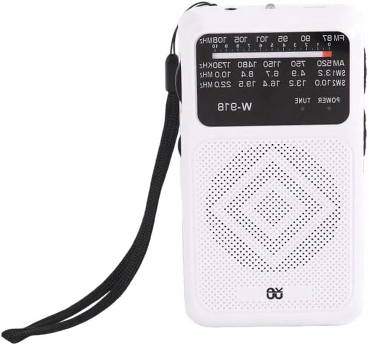 Noodradio Zaklamp - Draagbare Radio - Noodsituaties - Volledige Band Ontvangst - Compact Formaat - Wit