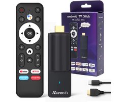 Android TV Stick 4K - Chromecast - TV Streamer - Mediaplayer - Mediabox - IPTV Box - 4K Streamer - 1/8GB