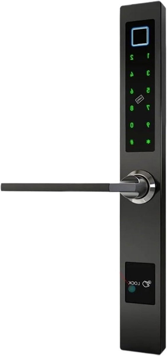 Slim Deurslot - Elektronisch Slot - Toegangscontrole Thuis - Meerdere Ontgrendelopties - 40-70mm Deurdikte - Zwart
