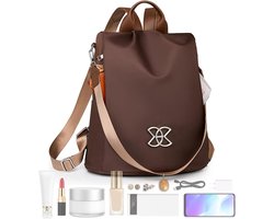 Reisschoudertas - Laptoptas - Comfortabel reizen - Anti-diefstal design - 33x28x16cm - Bruin