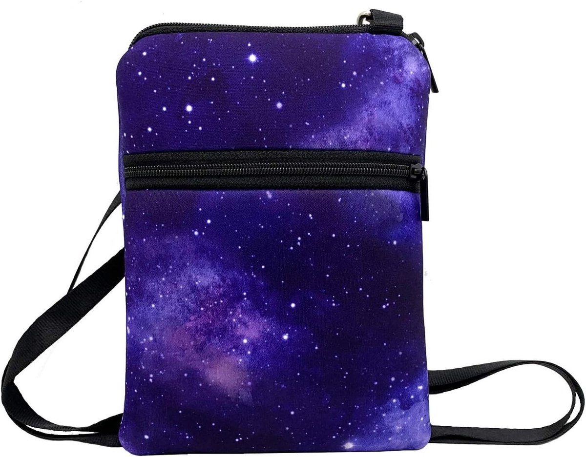 Schattige kleine crossbody tas voor vrouwen - mobiele telefoon portemonnee met schouderriem, geschikt voor iPhone en Samsung, paars, compact en stijlvol