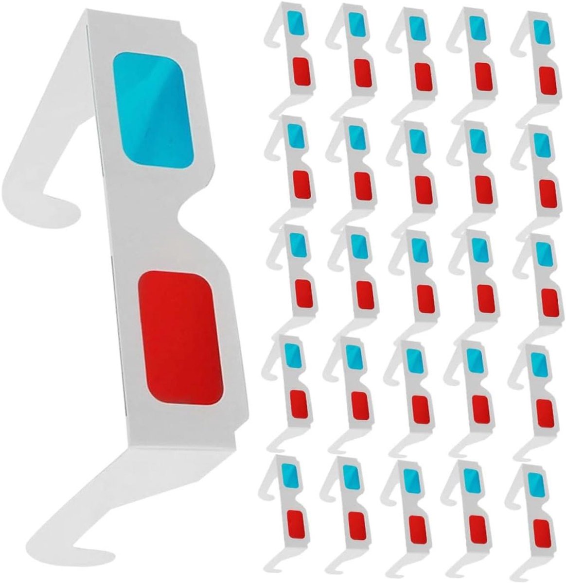 Papieren 3D Brillen - Rood Blauw Brillen - Films Kijken - Anaglyph Technologie - 70 Stuks - Multi