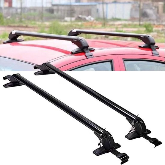 Dakdragers Set - Bagagedragers Auto - Transport Diverse Spullen - Afsluitbaar Aluminium - Voor SUV - Zwart