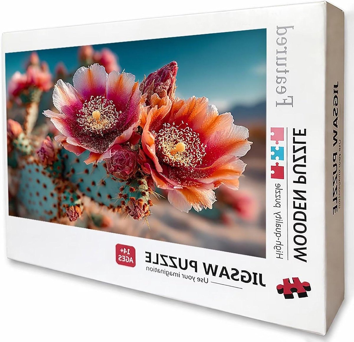 Bloemenpuzzel 2000 stukjes - Houten legpuzzel - Ontspannend tijdverdrijf - Achterkant met letters - 99 x 70 cm - Multicolor