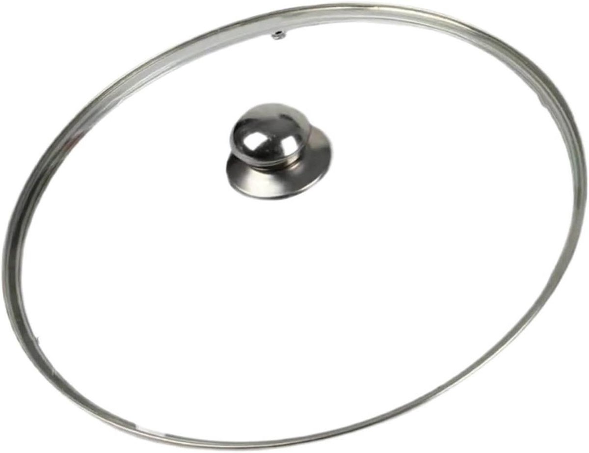 Universeel Pannendeksel - Glazen Deksel - Koken - Hittebestendige Rand - 32 cm - Transparant
